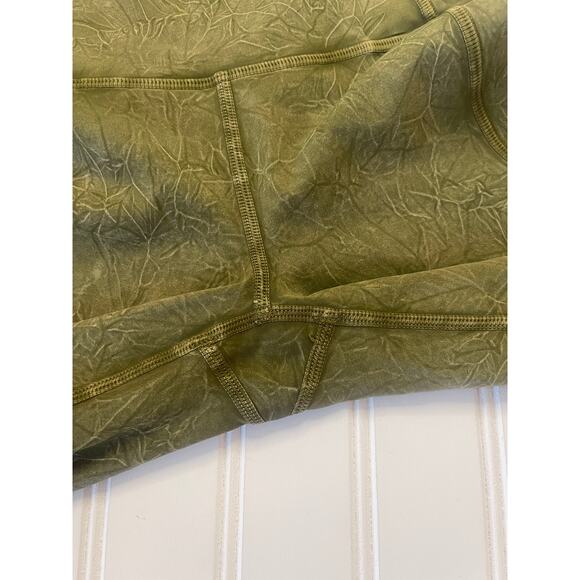 Lululemon Fast and Free High Rise Tight Leggings Ice Wash Moss Green Womens 4 - Picture 8 of 9
